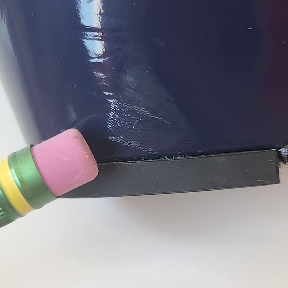 Fs/ny French Sole NY Navy Scalloped Leather Wedge Shoes Cute Ballet Casual - Picture 13 of 14